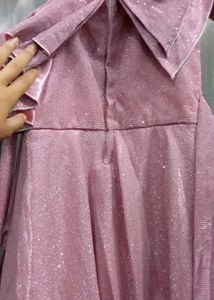 Elegant Pink Girls  Heavy Dress Gown Barbie Doll