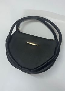 Black Half-Moon Top Handle Bag
