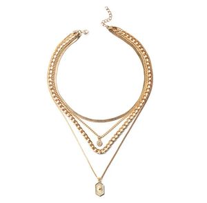 Gold Layered Necklace Set