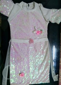 Sparkly Pink Sequin Party Dress
