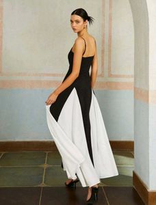 With Tag Elegant Black &amp; White Maxi Dress