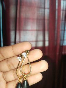 Black And Gold Earings
