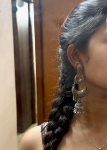 Silver Jhumka Earrings