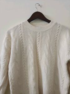 Cream Cable Knit Sweater