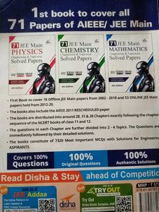 71 JEE Main Mathematics Solved Paper Pyq (2444+Mcqs)