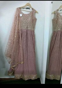 SEQUINS WORKED WEDDING GOWN WITH DUPATTA