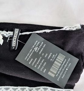 Y2k Black Coquette Tube Top