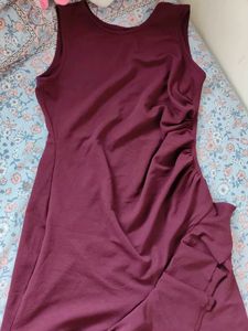 ✨ Burgundy Ruffle Maxi Dress *Belt Free*✨