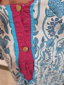 Printed Blue Kurta