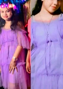 Lavender Ruffle Mini Dress