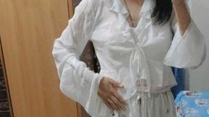 White Sheer Ruffle Top