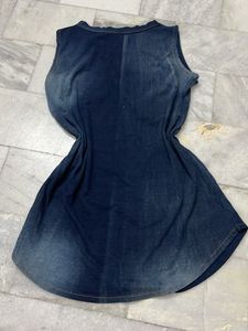 Denim Look Sleeveless Top