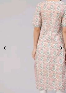 Elegant Pink Floral Printed Wrap Kurti - Fits Bust