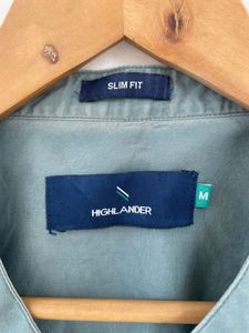 Highlander Slim Fit Grandad Collar Shirt