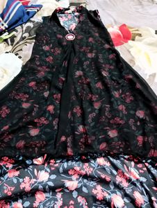 Up And Down Pattern Party Wear Kurti