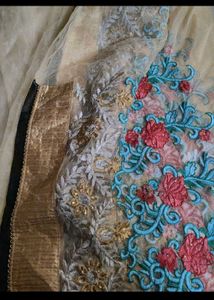 heavy embroidery organza dupatta brand new