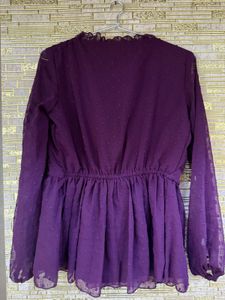 Purple Peplum Style Top