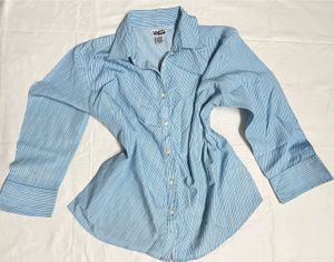 Striped Light Blue Shirt🩵🤍