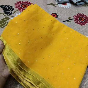 💛Elegant Yellow Saree💛