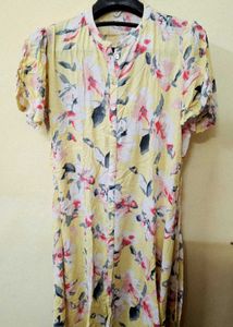 Super Cool/Breathable Floral Yellow Dress