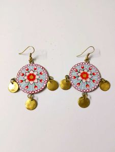 Colourful Mandala Drop Earrings