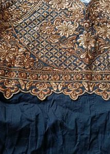 Elegant Black &amp; Gold Anarkali