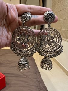 Silver Oxidised Earrings