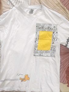 Size-S) The Souled Store White Oversized Tshirt