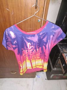 Pink &amp; Purple Dolman Sleeve Top