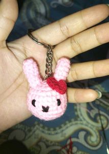 Crochet Miffy Keychain