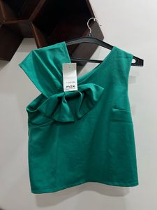 Green Cute Bow Top