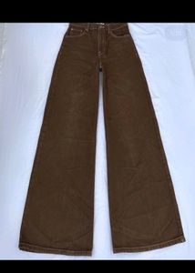 Bershka Y2k Brown Super Wide Baggy Jeans
