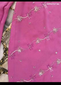 Crepe Kurta Set With Hand Embroidery