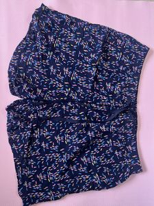 Patterned Navy Blue Shorts