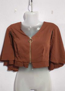 Brown Crop Top