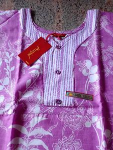 xxl Duppata Nighty purple cotton