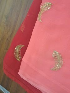 Shaded saree.. PINK &amp; RED