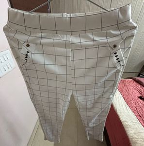 White Plaid Pants