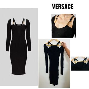 Versace Ribbed Bodycon Dress