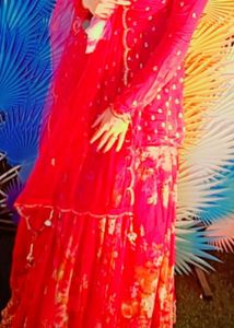 Beautiful Three Piece Lenga Choli Shrug