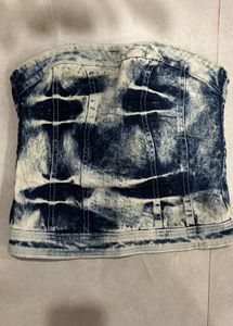 Denim Tube Top/ Corset