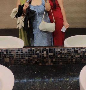 Blue Floral Midi Dress