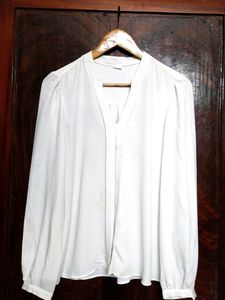 Off White Full Sleeve Tops For Women