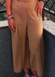 khaki flared pants