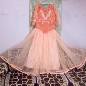 Very Beautiful Pich Colour Long Gown