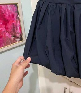 Zara Navy Blue Mini  Ballon Skirt