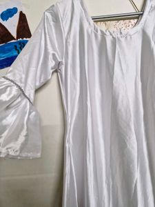White Free Size Gown