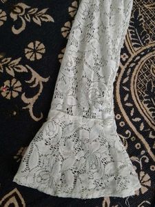 Girls&#39; Denim &amp; Lace Flower Dress