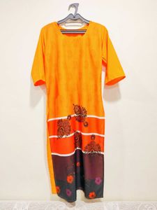 Vibrant Orange 🧡 Kurta