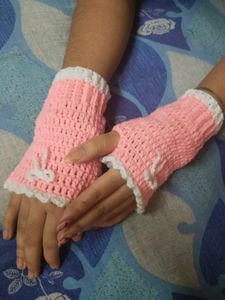 Pink Crochet Wrist Warmers 🩷✨